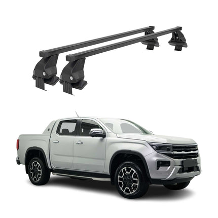 Menabo Dachträger Grundträger für VW Amarok mk2 2023-2026 Stahl Schwarz 2tlg