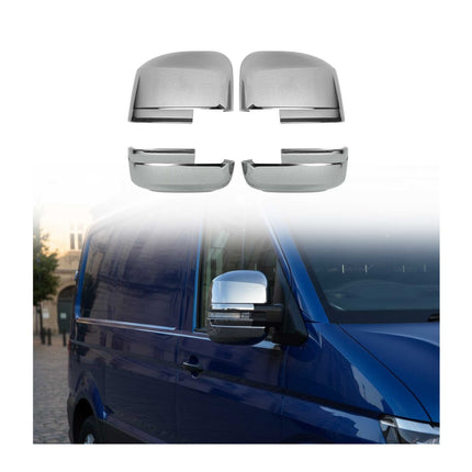 Spiegelkappen Spiegelabdeckung für VW Crafter 2017-2026 Chrom ABS Silber 4tlg
