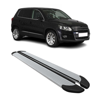 Trittbretter Seitenschweller Seitenbretter für VW Tiguan 2007-2016 Silber Alu 2x