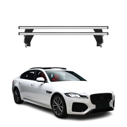 Menabo Dachträger Grundtäger für Jaguar XF 2021-2024 50kg Aluminium Silber 2 tlg