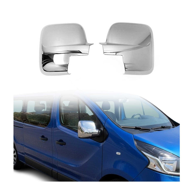 Spiegelkappen Zierblende Schutz für Opel Vivaro B 2014-2019 Abs Chrom 2 tlg