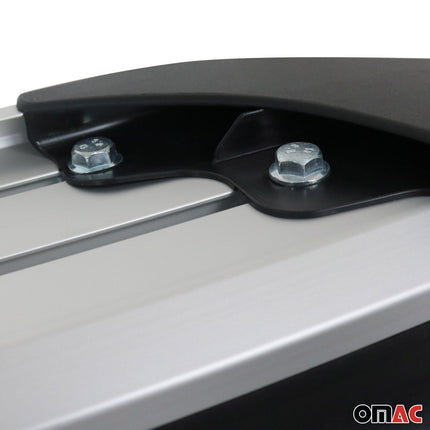Trittbretter Seitenschweller Seitenbretter für Audi Q3 8U 2011-2018 Alu Grau