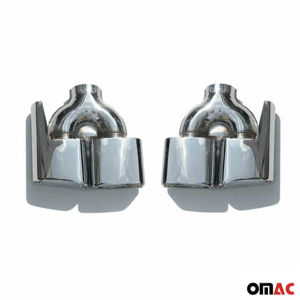 Auspuffblende Endrohr für Mercedes ML 2005-2015 Doppel Edelstahl Chrom 2tlg