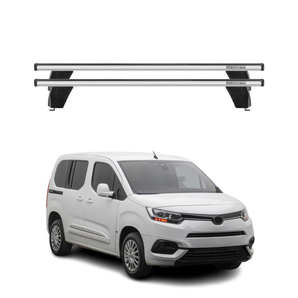 Menabo Dachträger Grundtäger für Toyota Proace City 2019-2026 75kg Alu Silber 2x
