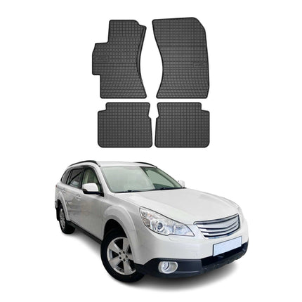 OMAC Gummi Fußmatten für Subaru Outback 2009-2014 Automatten TPE Schwarz 4x