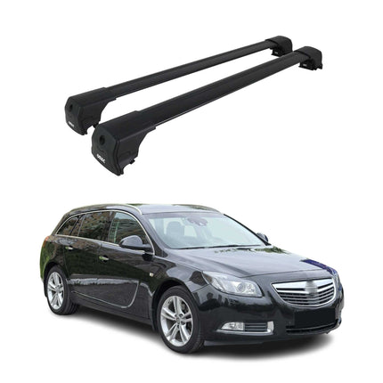 Dachträger Grundträger für Opel Insignia A 2008-2017 Alu ABE Schwarz 2x