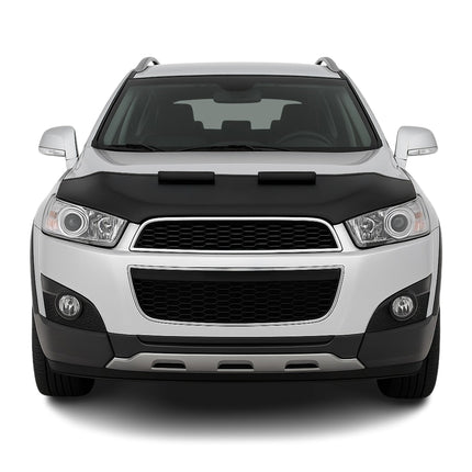 Haubenbra Steinschlagschutz für Chevrolet Captiva 2011-2016 Schwarz Halb