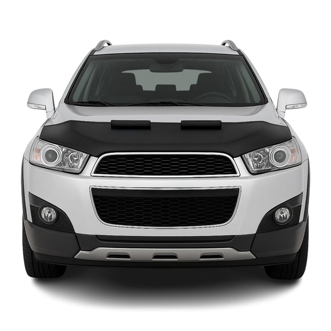 Haubenbra Steinschlagschutz für Chevrolet Captiva 2011-2016 Schwarz Halb