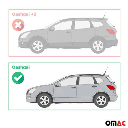 Trittbretter Seitenschweller für Nissan Qashqai J10 2006-2014 Alu Schwarz Grau