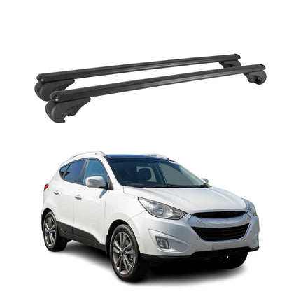 Dachträger für Hyundai ix35 2010-2015 Gepäckträger Grundträger Alu Schwarz 2x