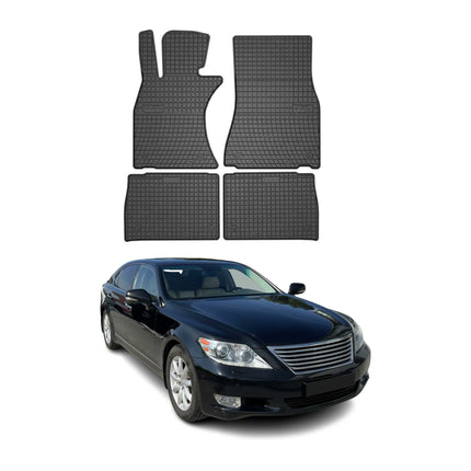Fußmatten Gummimatten für Lexus LS IV 2006-2017 Gummi Schwarz 4 tlg