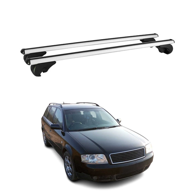 Dachträger für Audi A6 C4 4A C5 4B Avant Allroad 1994-2005 75kg Alu Silber 2x