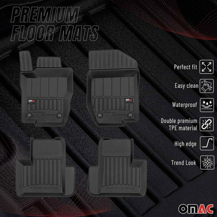 OMAC Gummi Fußmatten für Mercedes GL Klasse X164 2006-2012 Premium TPE 4x