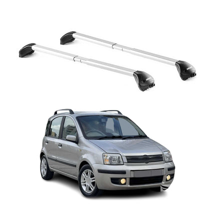 Dachträger Grundtäger für Fiat Panda II 2003-2012 5 tür 100kg Alu Silber 2x ABE