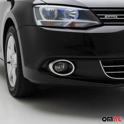 Nebelscheinwerfer Rahmen Umrandung für VW Jetta 2010-2014 Edelstahl Chrom 2tlg