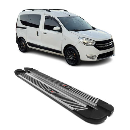 Trittbretter Seitenbretter Seitenschweller für Dacia Dokker 2012-21 Schwarz