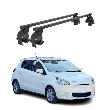 Menabo Dachträger für Mitsubishi Space Star mk2 2016-2020 FL 50kg Stahl Schwarz