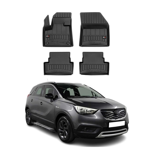 OMAC Gummi Fußmatten für Opel Grandland X 2017-2024 Premium Gummi Schwarz 4tlg