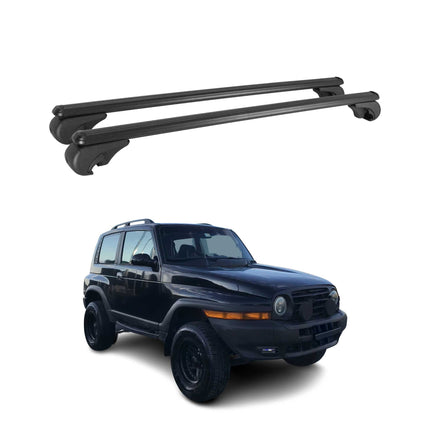 Dachträger für Ssangyong Korando 1996-2006 Gepäckträger Grundträger Alu Schwarz