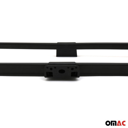 Dachträger + Dachreling SET für VW Caddy 2015-2020 L2 Langer Alu Schwarz 4tlg