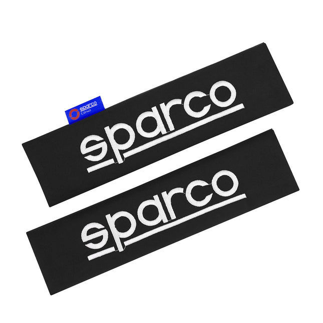SPARCO Gurtschoner Gurtpolster Sicherheitsgurt Gurtschutz Autogurt Schwarz 2x