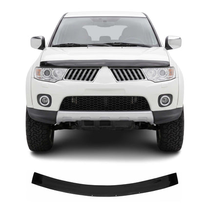 Motorhaube Deflektor Steinschlagschutz für Mitsubishi Pajero 2007-2021 Schwarz