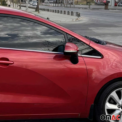 Fensterleisten Zierleisten für Kia Rio Schragheck & Limo Edelstahl Chrom 6tlg