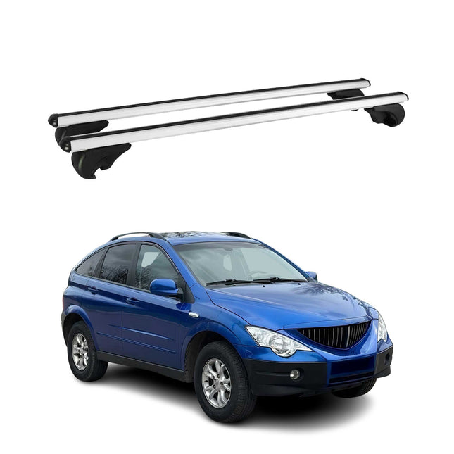 Dachträger Grundtäger für SsangYong Actyon 2006-2011 75kg Aluminium Silber 2 tlg