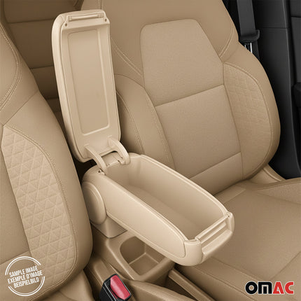 Mittelarmlehne Armlehne Mittelkonsole für Ford C-Max 2 2010-2019 PU-Leder Beige