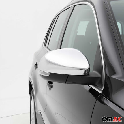 Spiegelkappen Spiegelabdeckung für Seat Alhambra 2010-2021 Edelstahl Chrom 2tlg