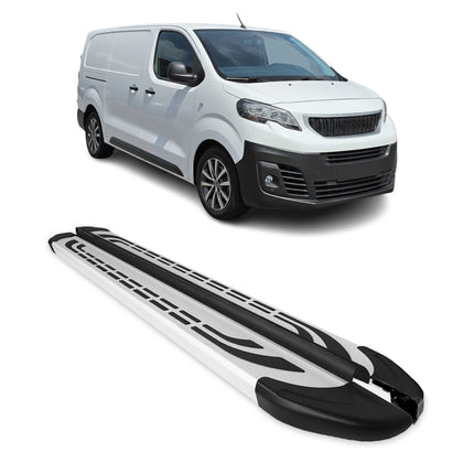 Trittbretter Seitenbretter für Peugeot Traveller 2016-2026 L2 L3 Alu Silber