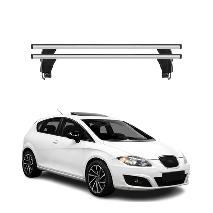 Menabo Dachträger Grundtäger für Seat Leon mk2 2009-2012 FL 50kg Alu Silber 2x