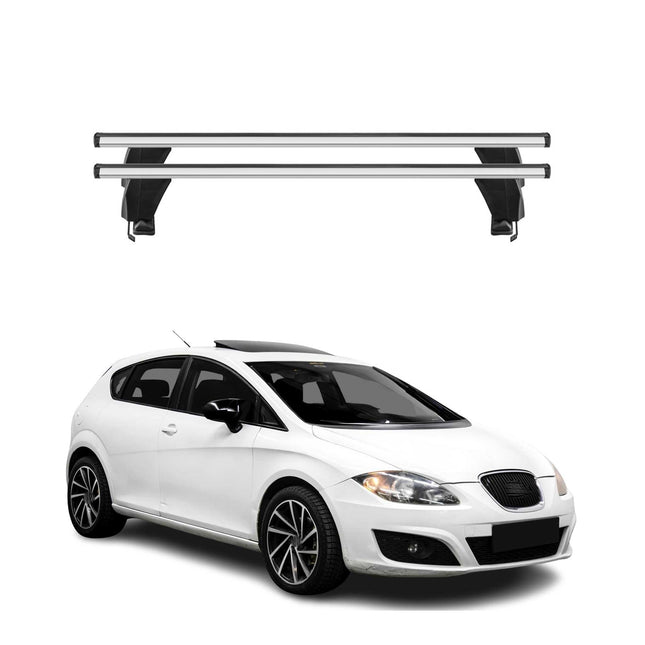 Menabo Dachträger Grundtäger für Seat Leon mk2 2009-2012 FL 50kg Alu Silber 2x