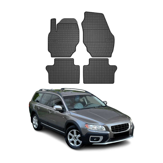 OMAC Gummi Fußmatten für Volvo XC70 2013-2016 Automatten Gummi TPE Schwarz 4tlg
