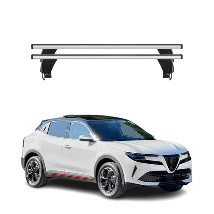 Menabo Dachträger Grundträger für Alfa Romeo Junior 2024-26 ABE Alu Silber 2tlg