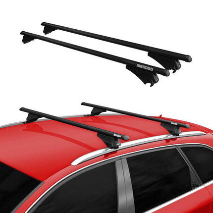 Menabo Dachträger für Seat Ibiza mk4 Sport Tourer 2010-2017 75kg Alu Schwarz 2x