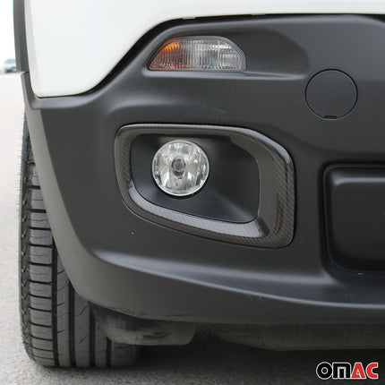 Nebelscheinwerfer Rahmen Umrandung für Jeep Renegade 2014-2019 Kohlefaser Carbon
