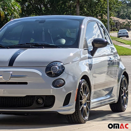 Spiegelkappen Spiegelabdeckung für Fiat 500 2007-26 Echt Carbon Schwarz 2x