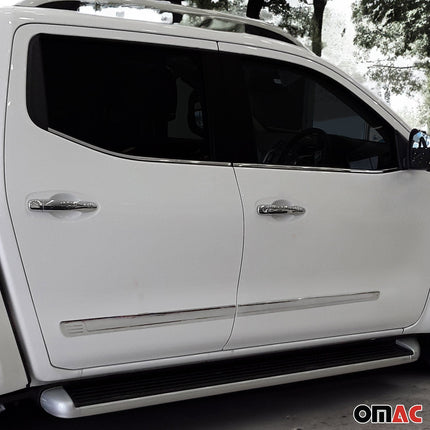 Seitentürleiste Türleisten Türschutzleiste für Toyota Hilux 2005-2015 Chrom 4x