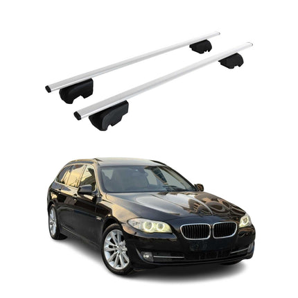 Dachträger Gepäckträger für BMW 5er F11 Touring 2010-2017 ABE Metall Silber 2x