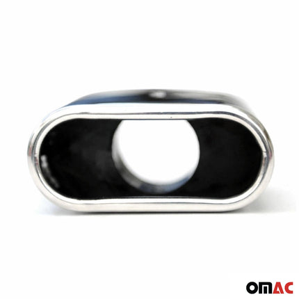 Auspuffblende Endrohr für Fiat 500C 2009-2026 Edelstahl Chrom 1tlg