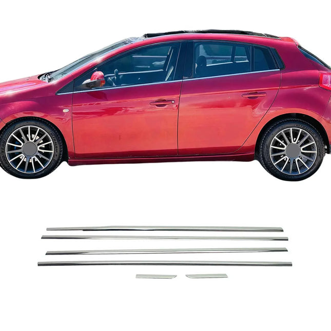 Fensterleisten Zierleisten für Fiat Bravo 2006-2018 HB 5D Edelstahl Chrom 6tlg