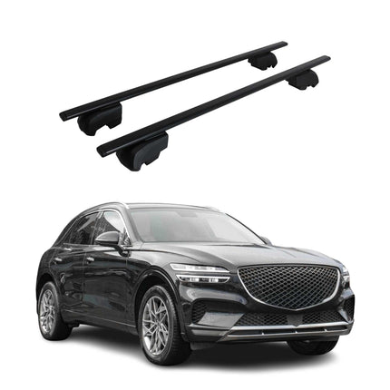 Dachträger Grundtäger für Genesis GV60 2022-2026 75kg Metall Schwarz 2 tlg