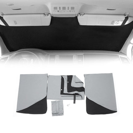 Frontscheibe Gardinen Maß Vorhänge für VW Caddy 2003-2015 Grau Schwarz 3tlg