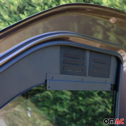 Lüftungsgitter Be & Entlüftung für Fiat Doblo 2010-2021 Aluminium Schwarz 2tlg