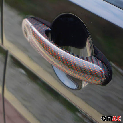 Türgriff Blende Carbon für VW Touran 2003-2015 Kohlefaser Rot Schwarz 6tlg