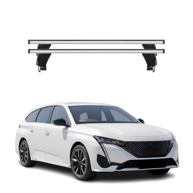 Menabo Dachträger Grundträger für Peugeot 308 SW mk3 2021- Alu Grau 2tlg