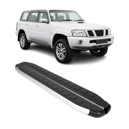 Seitenschweller Seitenbretter Trittbretter für Nissan Patrol VI 2010-2024 Alu