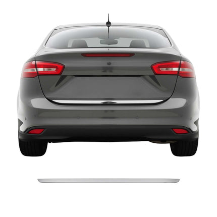 Heckleiste für Ford Focus III ab FL 2015+ Limo Kofferraumleiste Edelstahl Chrom