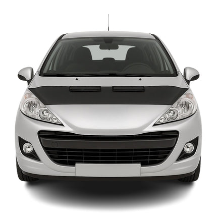 Haubenbra Steinschlagschutz Bonnet Bra für Peugeot 207 Schwarz Halb